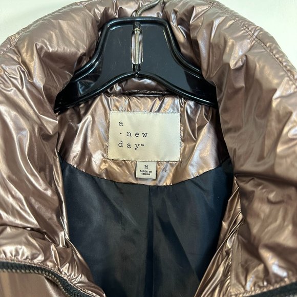 "A New Day" Metallic Mid Length Puffer Jacket - Picture 5 of 5